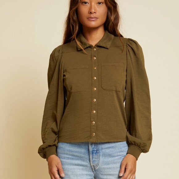 Nation LTD Tops - Nation LTD - Desta Femme Top in Lagoon Size Large